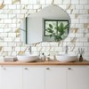 DICOFUN 1 Sheet Calacatta Gold Peel and Stick Backsplash Wall