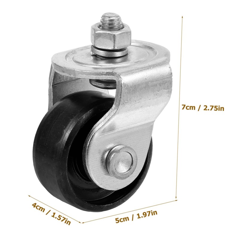 VILLFUL 2pcs Replacement Jack Casters Universal Fit for Floor Jacks