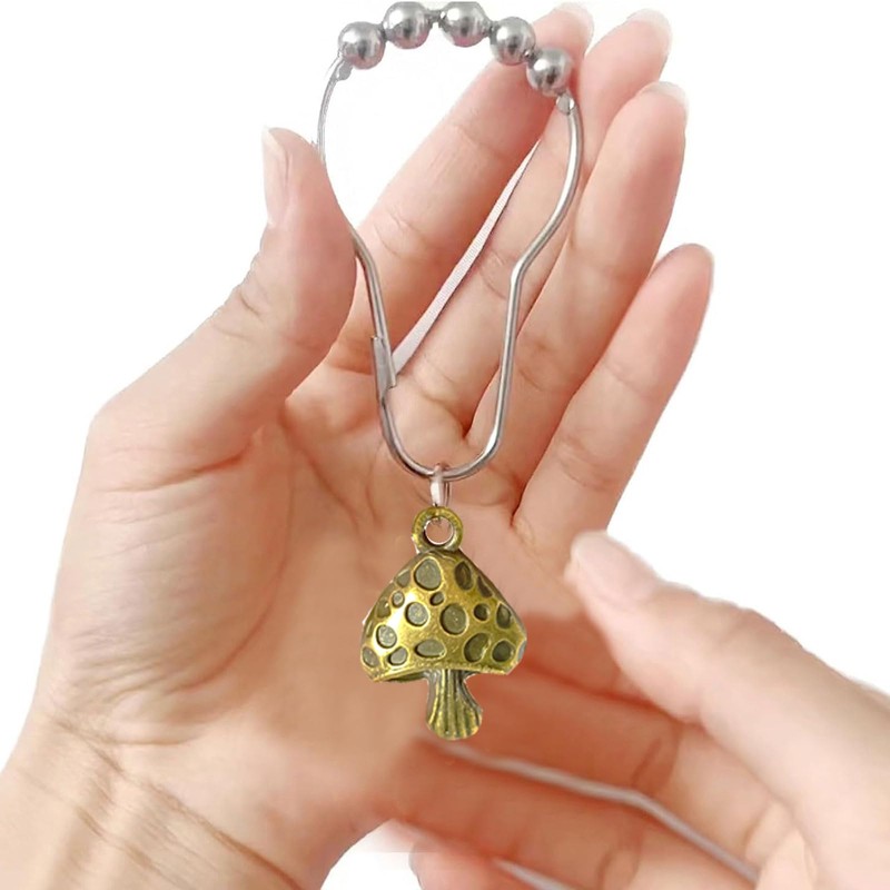 Mushroom Shower Curtain Hooks