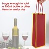 Wine Gift Bags 2PCS Luxury Wine Bottle Gift Bags, 4"X4"X13.8"