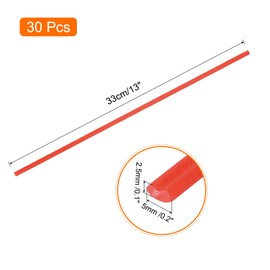sourcing map 30pcs 13 Inch Plastic Welding Rods PE Welding Strips Welder Rods for Plastic Welder, Car Bumper, Kayak Repair, Red