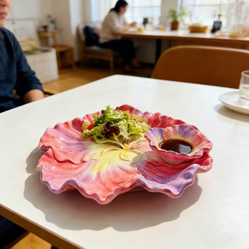 Minigift 11 Inch Ceramic Chip & Dip Serving Tray |