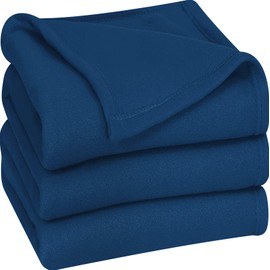 Utopia Bedding Fleece Blanket King Size Navy Soft Warm Bed Blanket Plush Blanket Microfiber