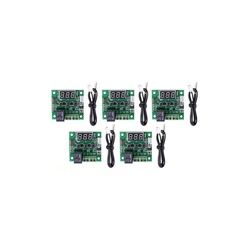 TECNOULAB 5pcs W1209 Digital Thermostat Cold Heat Temperature Thermometer Temperature