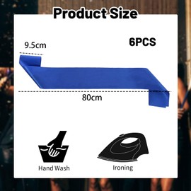 Kotkiddy Pack of 6 Sash Empty Sash Print DIY Plain Satin Sash Individual Sash Blank Satin Sashes Decorative Sash Bride for Wedding Party (Blue)