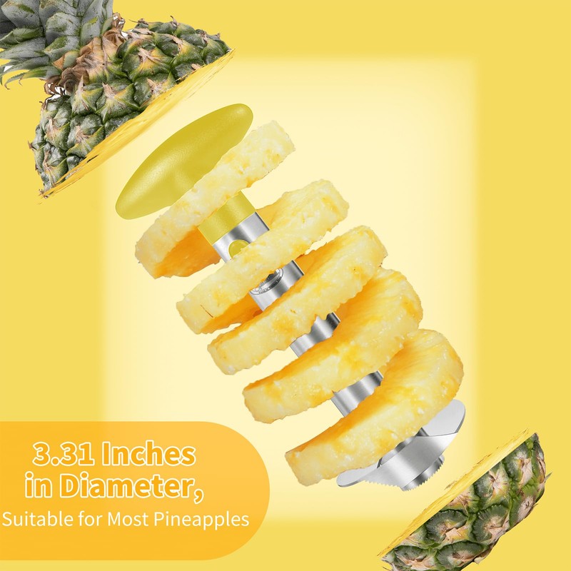 Pineapple Corer, [Upgraded, Reinforced, Thicker Blade] Newness Premium Pineapple Corer