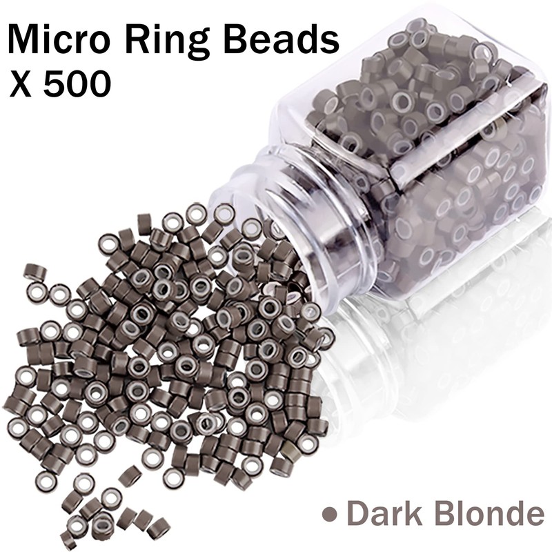 Duufin Micro ring extensions set with 500 dark blonde micro