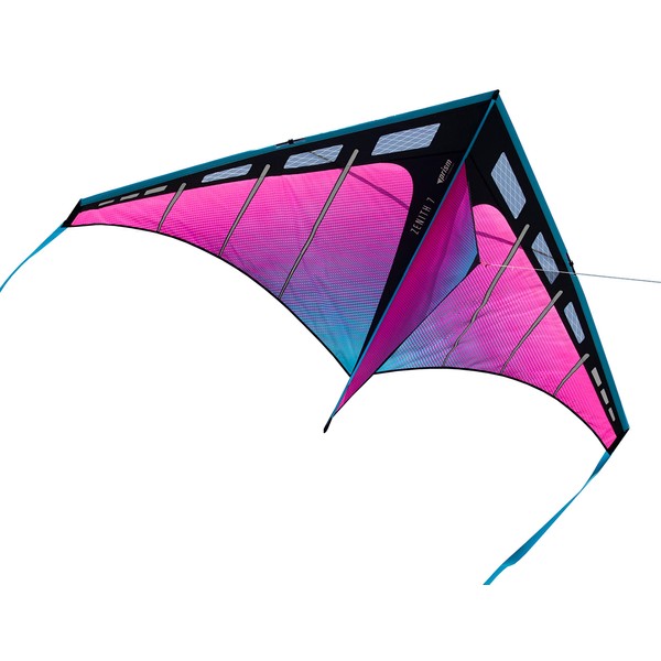 Prism Kite Technology Zenith 7 Ultraviolet Single Line Kite, Ready to Fly with line, Winder and Travel Sleeve