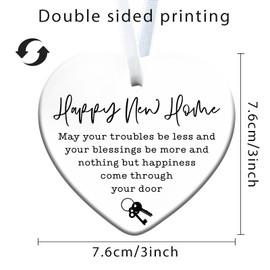 House Warming Gifts New Home Gifts For Women Men heart Ceramic Ornament New Start Gift Box For Couples Families Teacher Companion Homeowners Housewarming The Gift Keepsake Colleagues Decorations