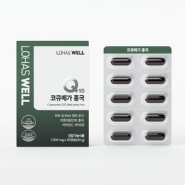 Rohaswell CoQ10 rTG Omega 3 Red Yeast Cholesterol Blood Pressure Reduction / 로하스웰 코큐텐 rTG오메가3 홍국 콜레스테롤 혈압감소