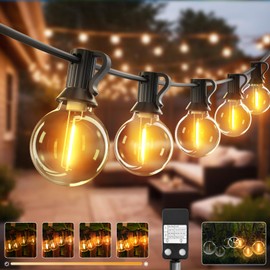 btfarm btfarm 10M Lichterkette Au?en Dimmbar, LED Outdoor Lichterkette Strom mit Timer, Wetterfest IP65 Wasserdicht Lichterkette Glhbirnen fr Garten Terrasse Hochzeiten Party, Warmwei?