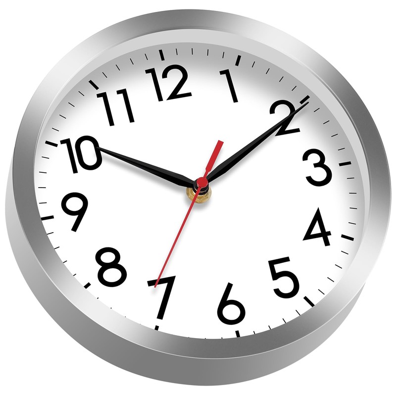 AKCISOT Wall Clock, Modern Small Wall Clocks Battery Operated 8