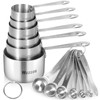 Wuzzox Stainless Steel Measuring Cups & Spoons Set of 13,