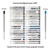 MengRan 3.9'' Ballpoint Ink Pen Refills,1mm Medium Tip,Compatible with Parker