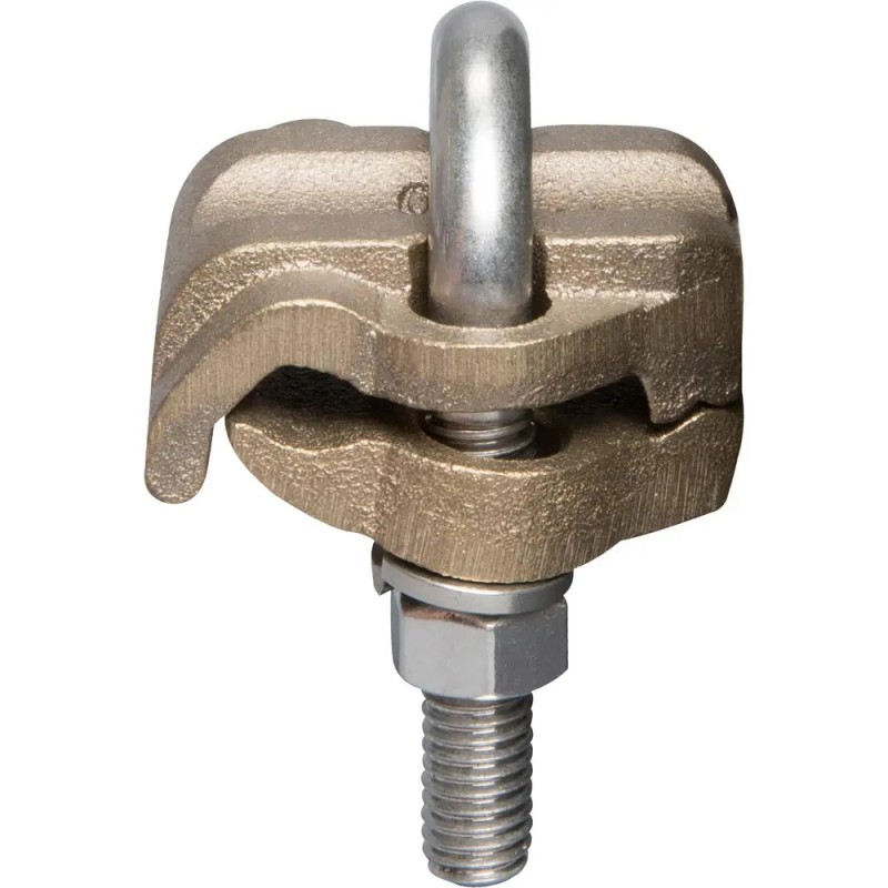 NSI UC-105 Heavy Duty U-Bolt Ground Clamp, 5/8-3/4" Rod, 2/0-250