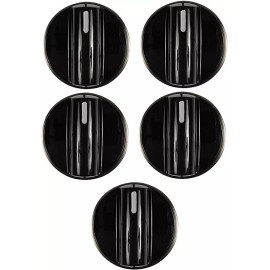 Scaroo 650847 Knob-Cooking (BLACK & Chrome) Area For Bosch Appliance 5-PACK