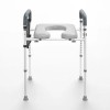 19.3\"-25.2\" Height Adjustable 7-Position Comfort Padded Aluminum Frame Toilet Seat