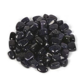 100 Grams Small Synthetic Blue Goldstone Tumbled Stone Specimen Collection Pocket Worry Healing Crystal Home Decorations