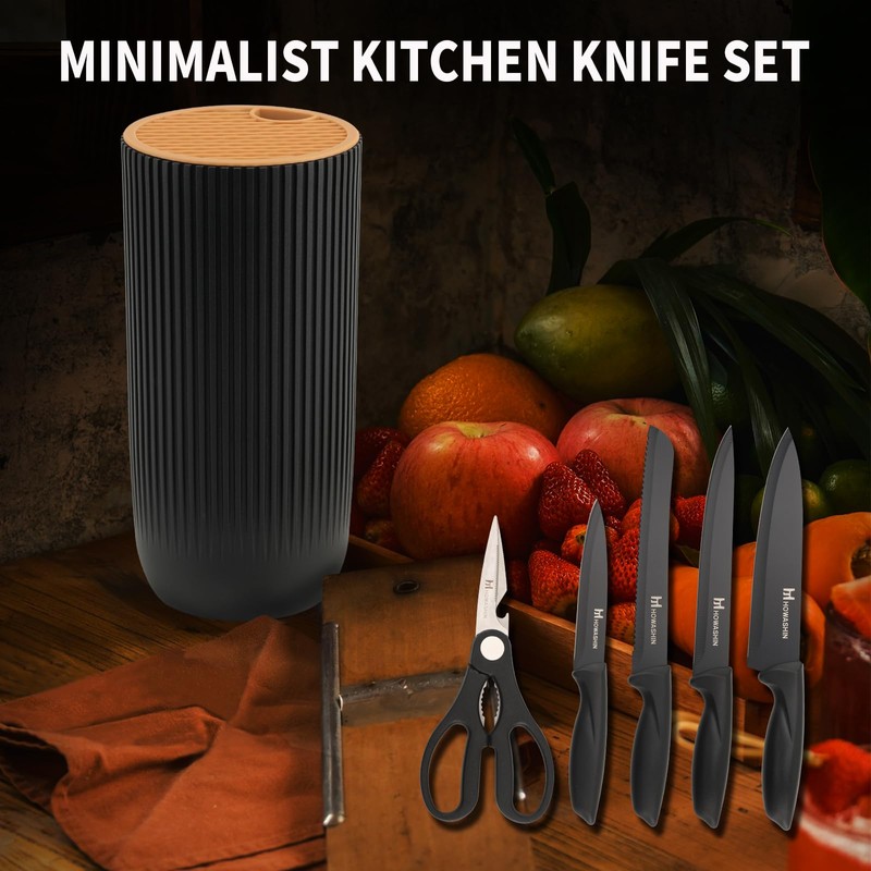Knife Set - 6 Piece Knife Block Set, Knives Set