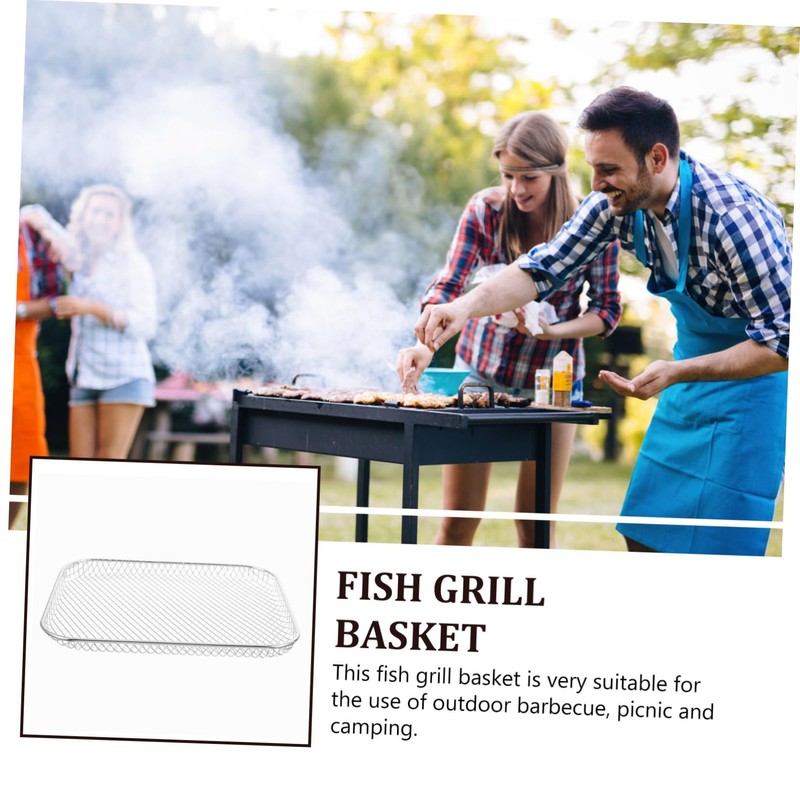 Mobestech Portable Stainless Steel Barbecue Mesh Grill Net Lightweight Outdoor