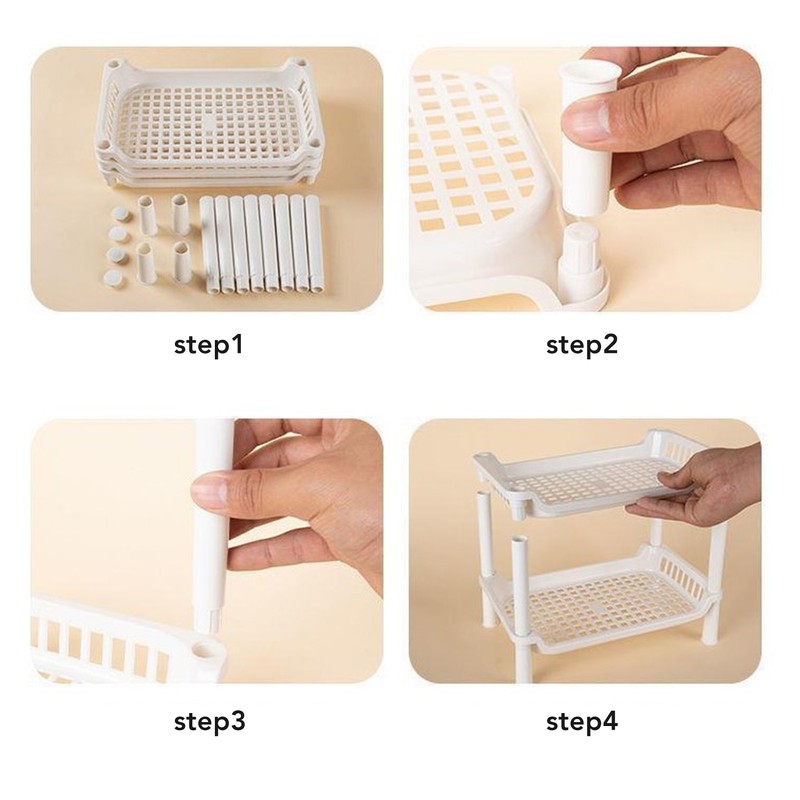 Kitchen Spice Rack Multipurpose 4 Tier Large Capacity Standing Storage