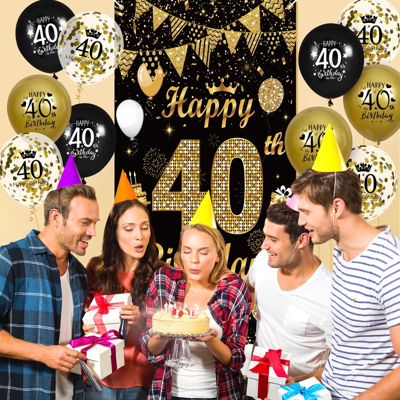 RUMIA 40th Birthday Party Balloons