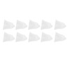 10Pcs 3 Hole White Hearing Amplifier Domes Earbud Tips Soft