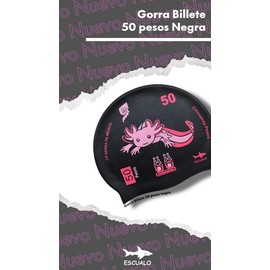 escualo Gorra para Natacion I Unisex I Adulto I Modelo Ajolopeso I Silicon I Impermeable I Unitalla I Color Negro