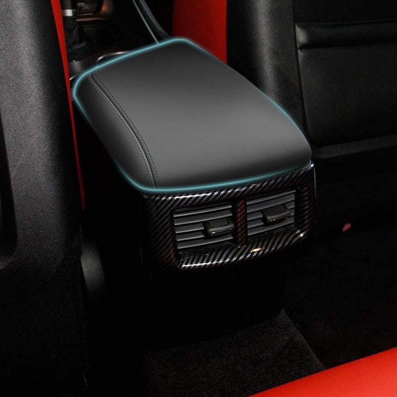 AOMSAZTO Center Console Armrest Cover for 2014-2019 Dodge Challenger Black