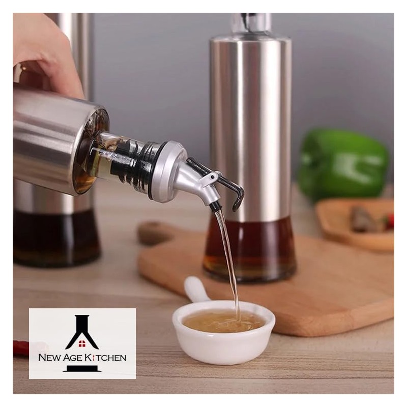 New Age Kitchen, Glass Cruet Bottle, Suitable for Olive Oil