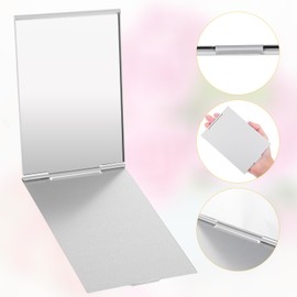 Gtziqa Portable Folding Mirror, 2 PCS 4.52" × 3.15" Small Folding Mirror for Purse, Ultra Slim Pocket Portable Makeup Mirrors Ultrathin Travel Mirrors for Pocket Women Purse Travel Aluminumshell