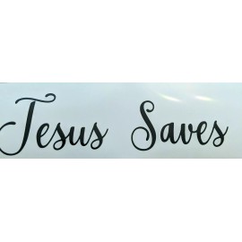 The Paper Studio Jesus Saves Religious Car Truck Laptop Decal Sticker Black