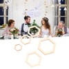 205Pcs Hexagonal Wooden Cutouts 5 Sizes Light Durable Odourless Blank