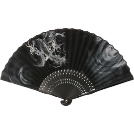 Asahio 136001 Hand Fan Dragon (Black) 9.1 inches (23 cm), 25 Rooms, Gentleman, Men's, Cotton, Hand Made by Craftsmen RPJ Set