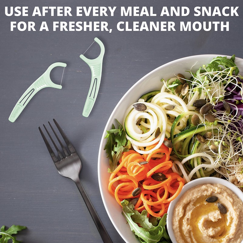 Plackers Micro Mint Dental Floss Picks, Made with Super TufFloss®,