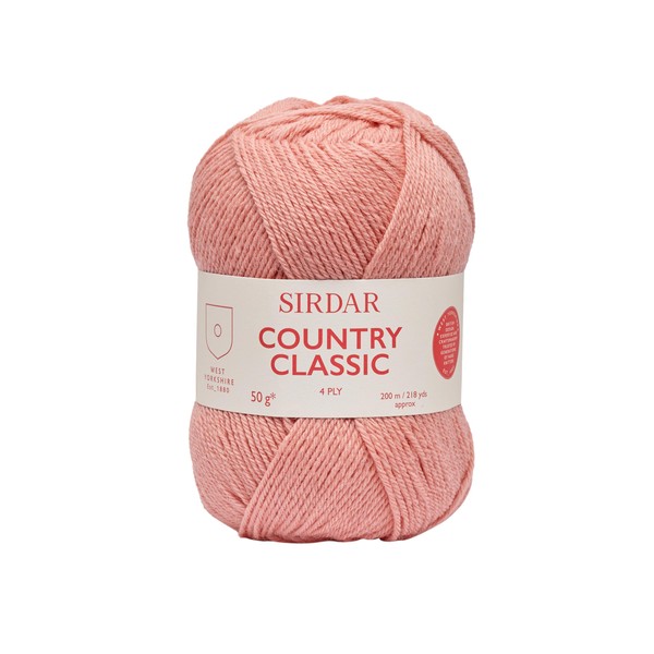 Sirdar Country Classic 4 Ply, Coral (956), 50g
