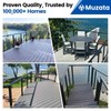Muzata 8ft Black Aluminum Cable Railing Handrail Rectangular HL10