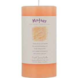 6" X 3" Crystal Journey Herbal Magic Reiki Charged Pillar Candle - Mother