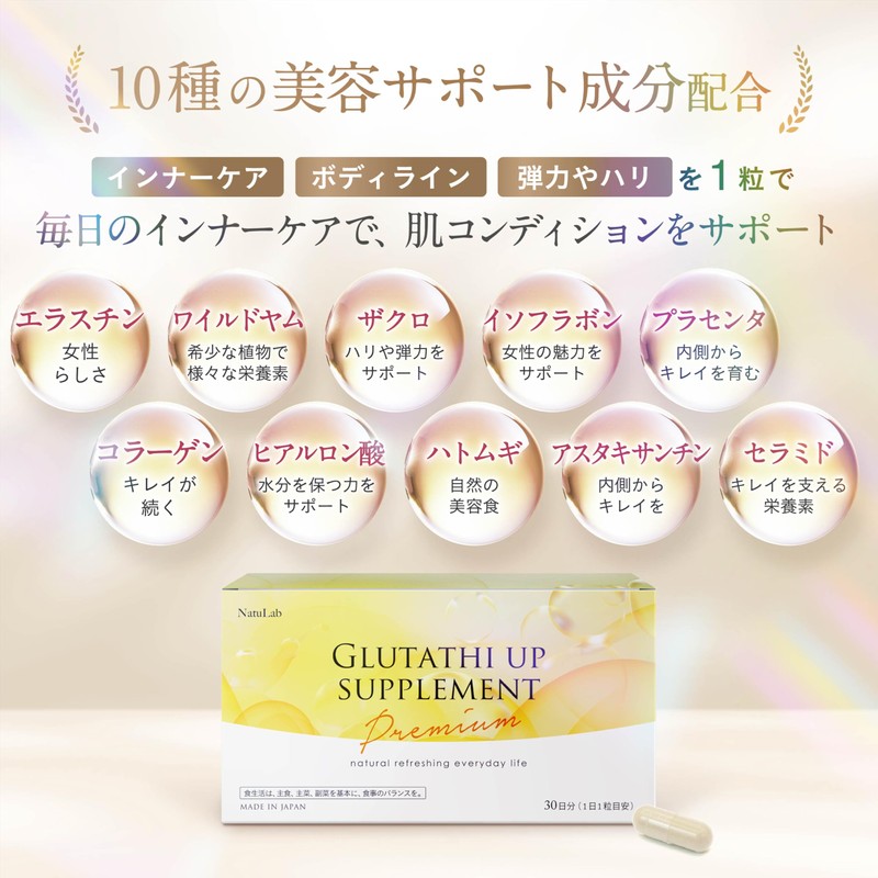 NaturaFitLab Glutathione Supplement, Equal Production, Luxurious Blend of Isoflavones and