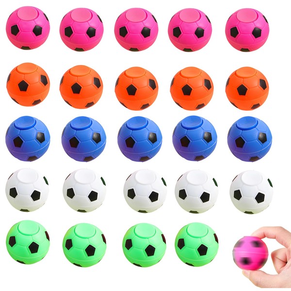 Football Fidget Spinner, Football Party Bags Fillers, 24 PCS Random