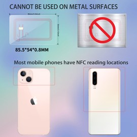 100pcs NFC Cards,NTAG215 NFC Cards, Programmable Tags Blank 215 PVC Cards Compatible with TagMo for NFC Enabled Phones