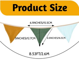 Nursery Fabric Bunting,Colorful Cotton Bunting Banner for Garden Tea Wedding Shower Girls Boys (Style 1)