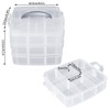 LZYMSZ 3-Tier Transparent Adjustable Stackable Compartment Slot Plastic Storage Box,