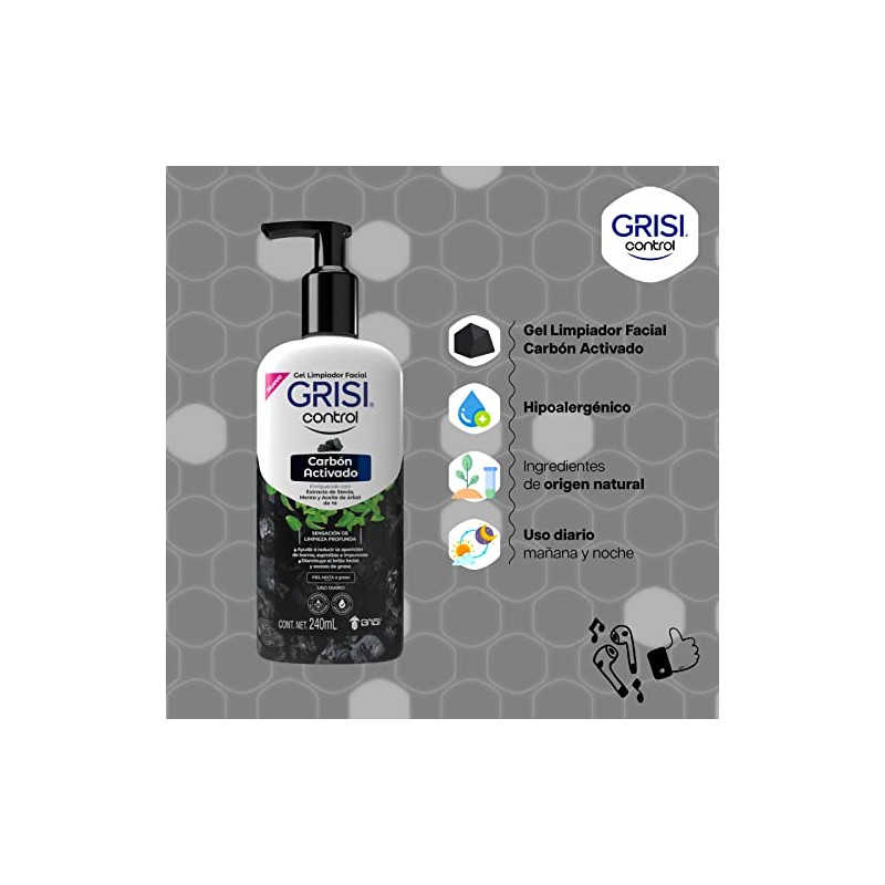 Gel Limpiador Facial Grisi Control Carbn Activado 240 ml -