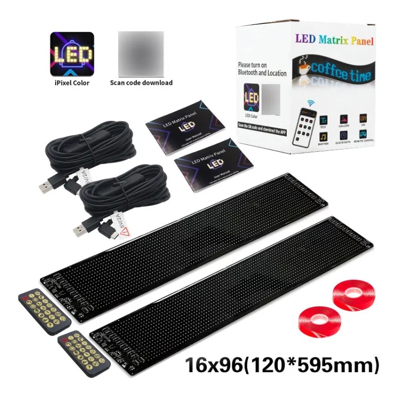 Programable Pantalla Flexible Led Devil Ojos 12x59.5cm 2pzas
