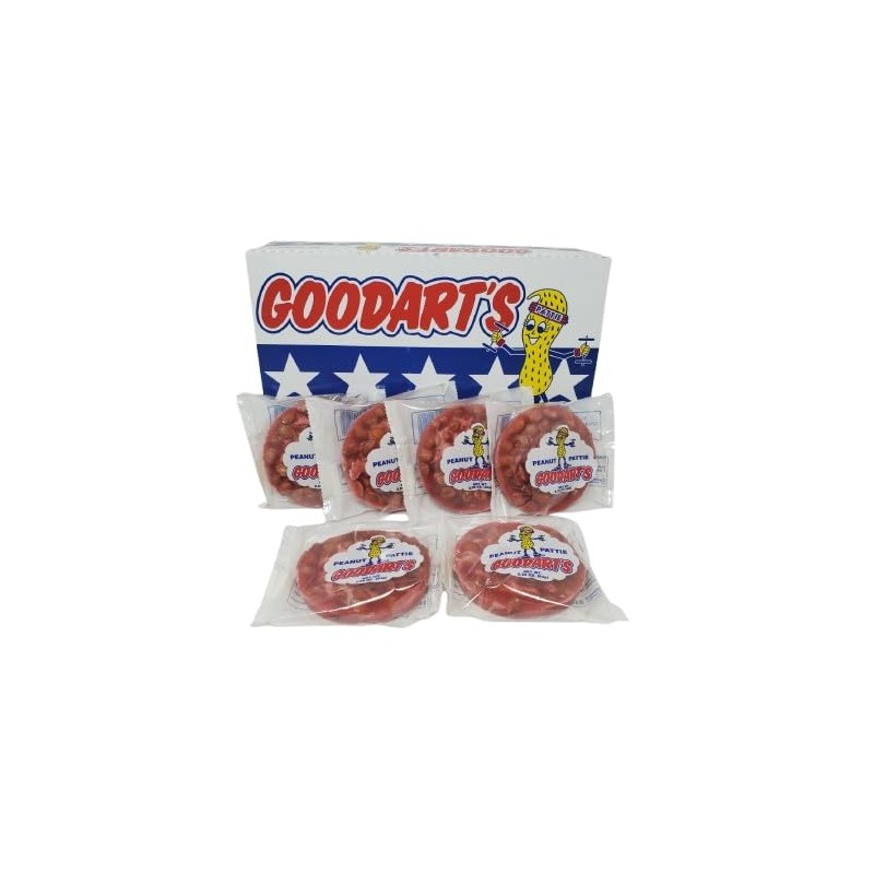 Goodart's Peanut Pattie - 6 Pack (Crunchy Peanut Brittle Candy)