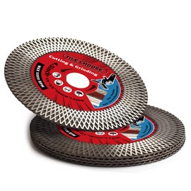 Diapro 5Pcs/Lot 4.5" Tile Saw Blade Diamond Cutting Blade for Cutting and Grinding Porcelain Tile Granite Marble (4.5", 5)