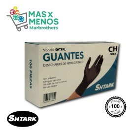 Guantes De Nitrilo Vinil Libre De Latex Sin Polvo Azul Negro