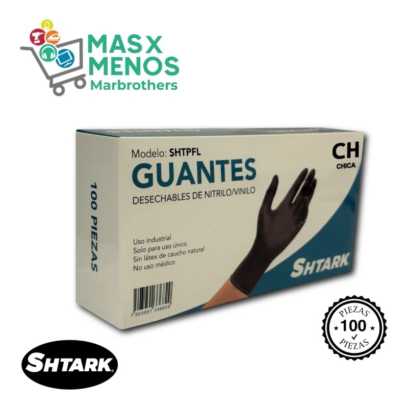 Guantes De Nitrilo Vinil Libre De Latex Sin Polvo Azul