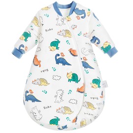 MIKAFEN Mikarten Baby Sleeping Bag Long Sleeve Winter 3.5 Tog, 100% Organic Cotton Sleeping Bag (58-70 cm/0-6 Months)